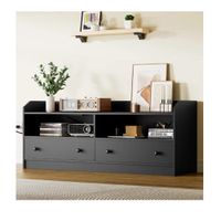 Mesa Moderna de TV 60"" Rodry TU MESITA Melamina 18mm color Negro 2 cajones