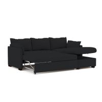 Sofá Cama Multifuncional Veria 3 cuerpos - Negro