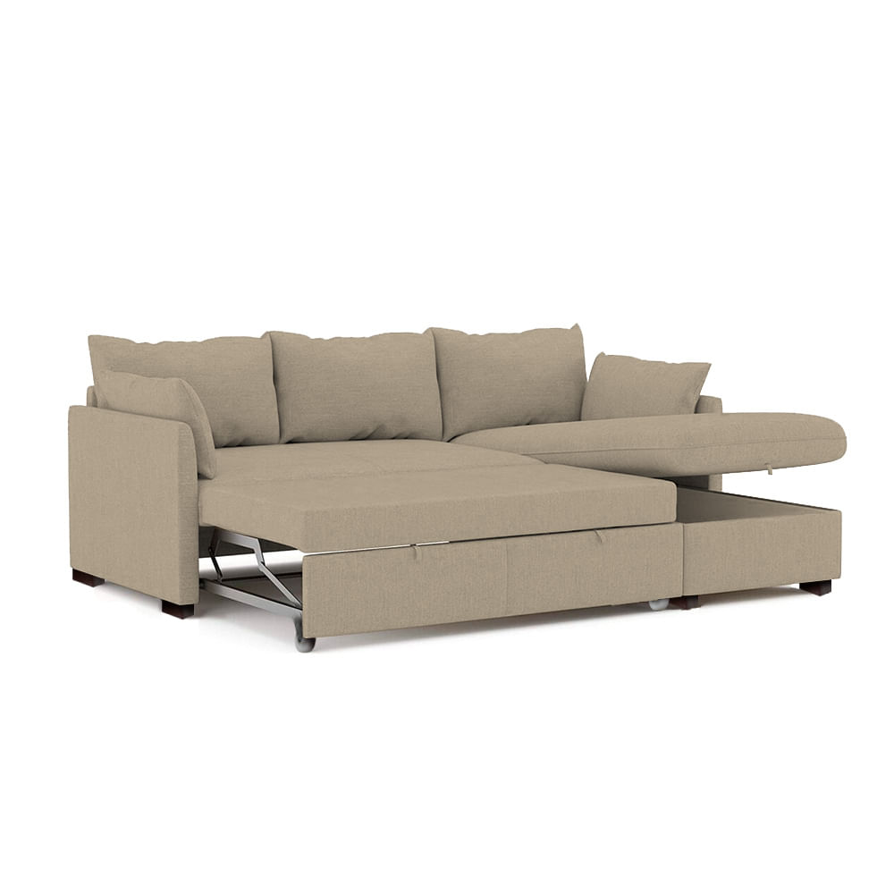 Sofá Cama Multifuncional Veria 4 cuerpos - Beige Claro