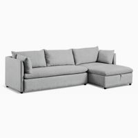 Sofá Seccional Veles con Almohada 3 cuerpos - Gris Claro