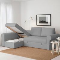 Sofá Cama Multifuncional Kamenica 4 cuerpos - Gris Claro