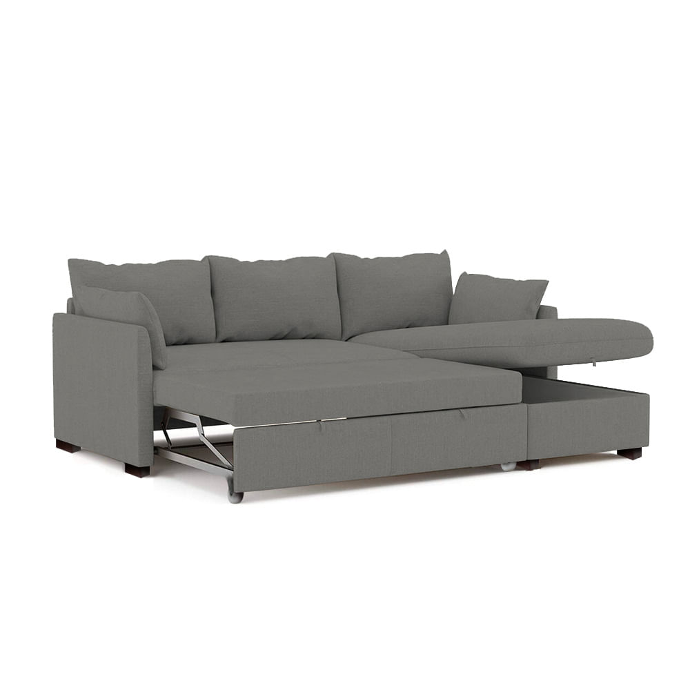 Sofá Cama Multifuncional Veria 4 cuerpos - Gris Oscuro