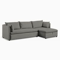 Sofá Seccional Veles con Almohada 4 cuerpos - Gris Oscuro