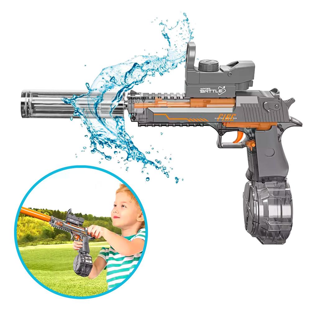 Pistola de Agua Eléctrica con Luces LED Gris