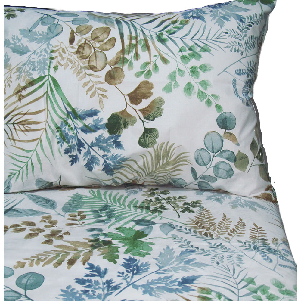 Juego De Sabana 2 Plazas Interiotex 144 Hilos Estampado naturaleza 50% Algodón