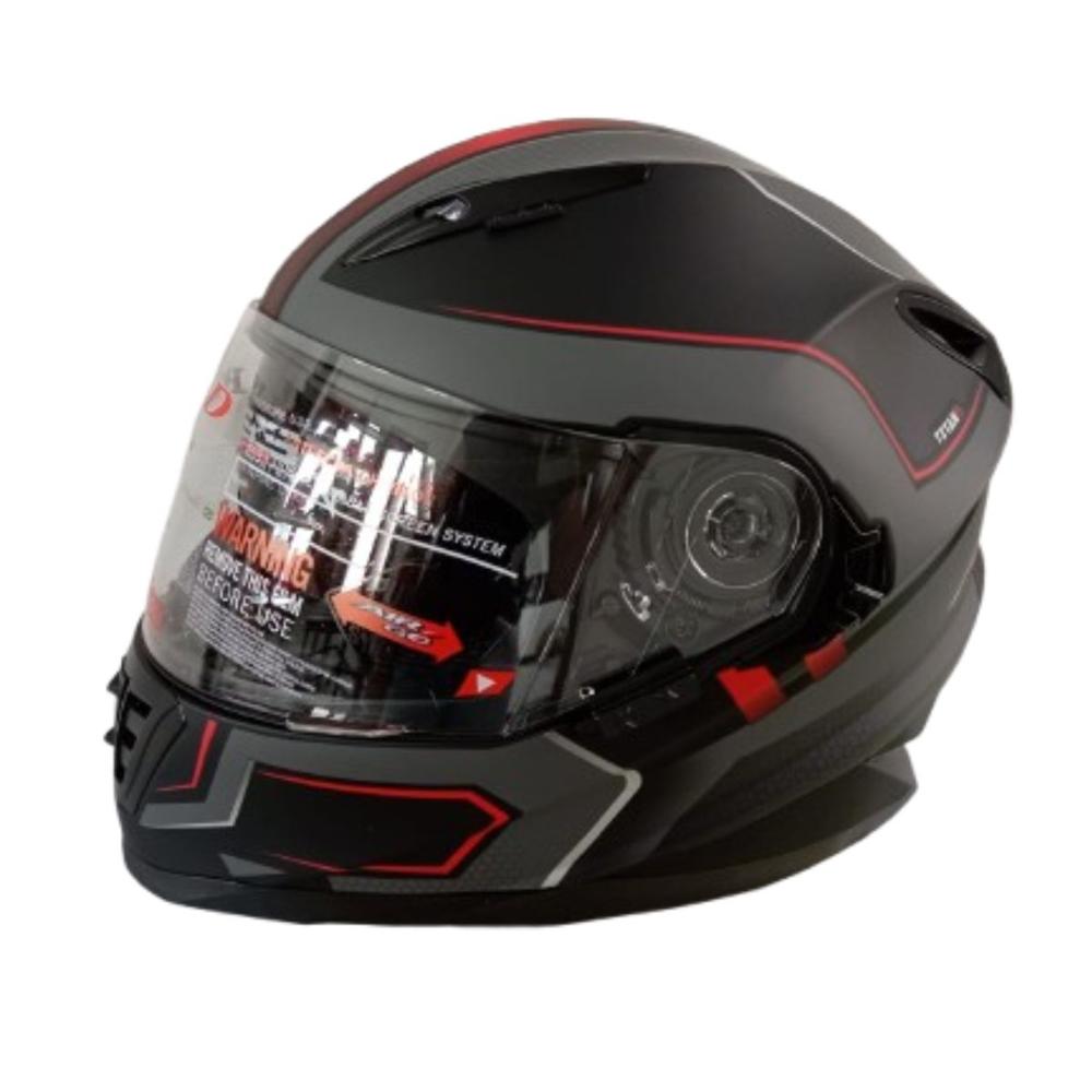 Casco de Moto Integral Certificado Play en Negro