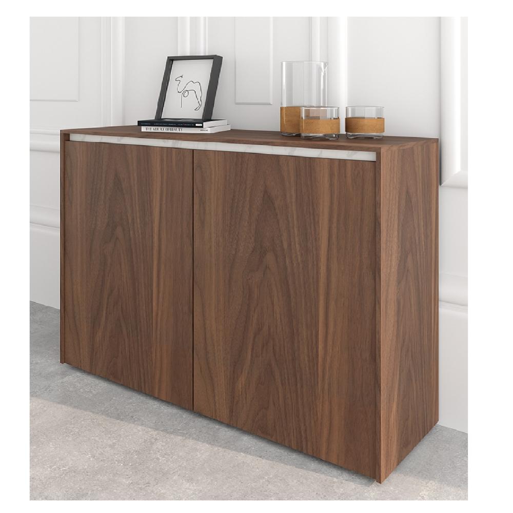 Zapatera Moderna Inkarius TU MESITA Melamina 18mm color Marrón 2 puertas