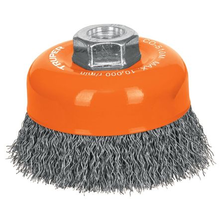 Cepillo metálico Carda copa 4 pulgadas alambre ondulado fino Truper Cepillo metálico Carda copa 4 pulgadas alambre ondulado fino Truper