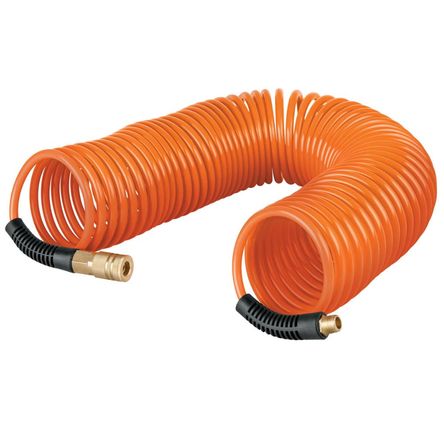 Manguera tipo resorte para compresor, 15 m x 1/4