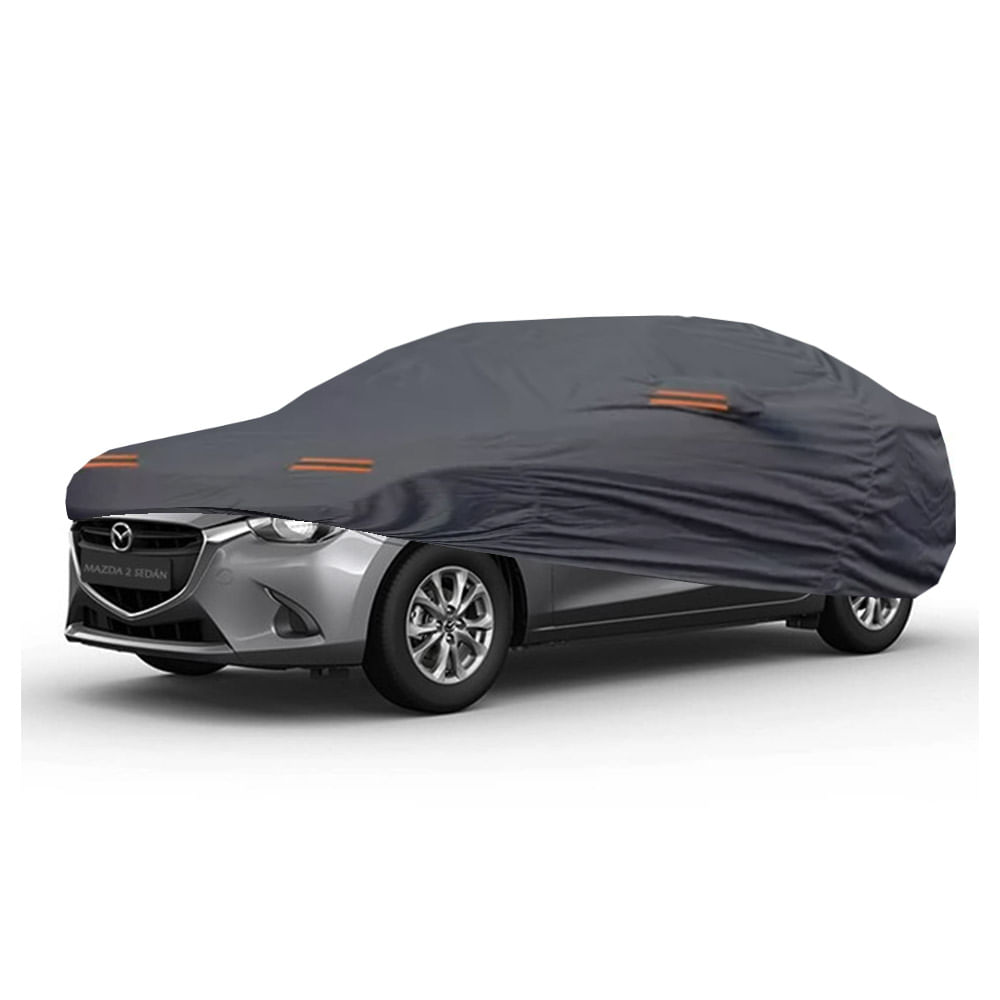 Cobertor Protector Exclusivo para MAZDA 2 SEDAN GRIS - Protección Superior contra Clima Extremo Cobertor Protector Exclusivo para MAZDA 2 SEDAN GRIS - Protección Superior contra Clima Extremo