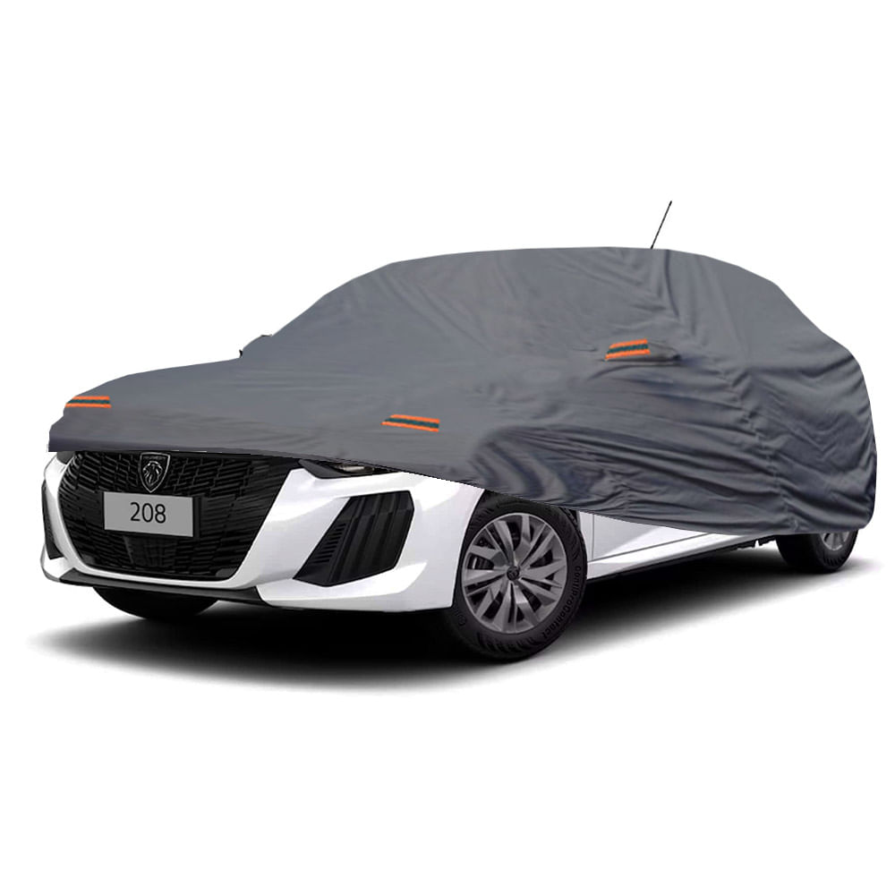 Cobertor Protector Exclusivo para PEUGEOT 208 GRIS - Protección Superior contra Clima Extremo Cobertor Protector Exclusivo para PEUGEOT 208 GRIS - Protección Superior contra Clima Extremo
