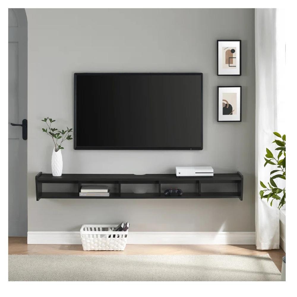 Mesa de TV Flotante 75"" Massiel TU MESITA Melamina 18mm color Negro