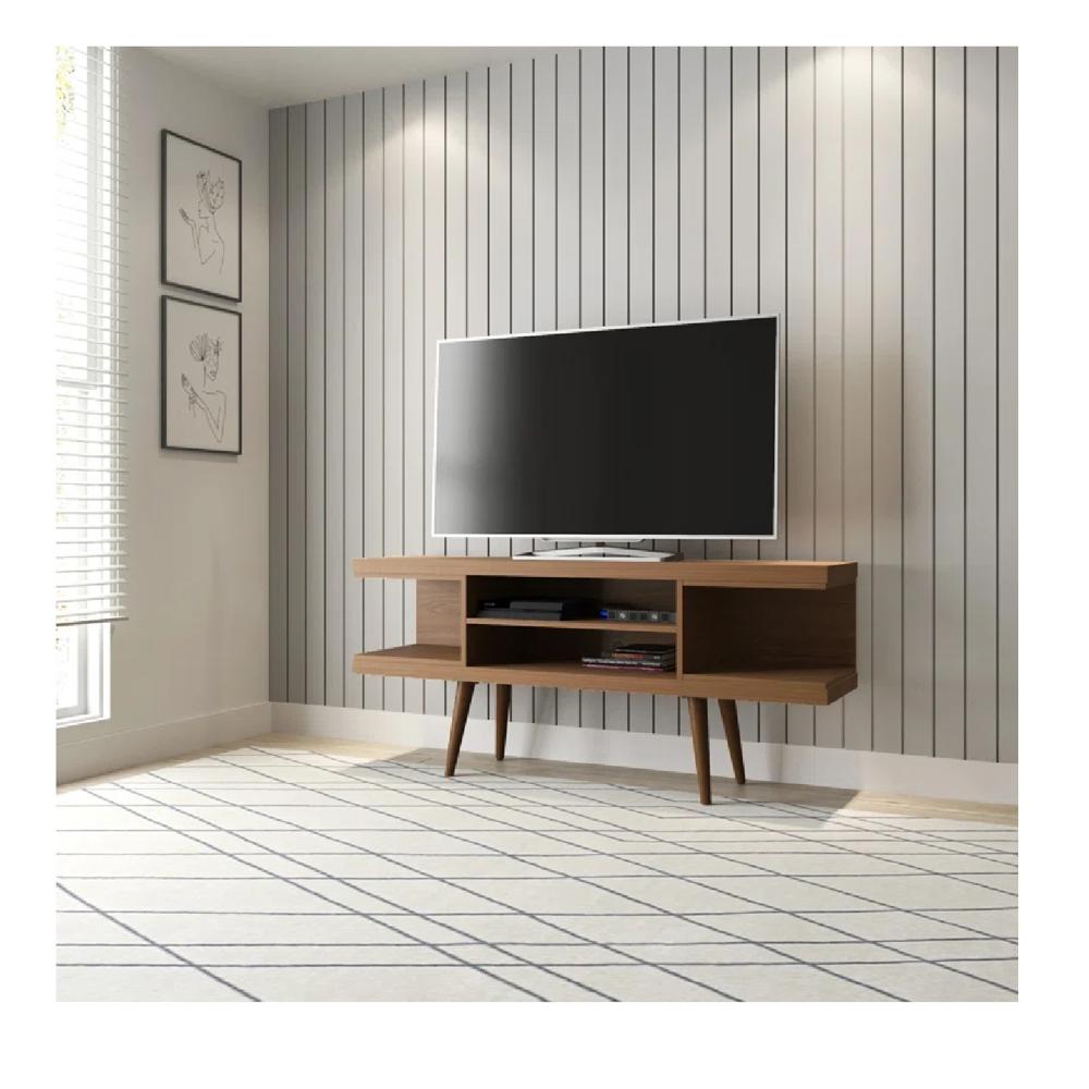 Mesa de TV Contemporánea 50"" TU MESITA Marvin Melamina 18mm color Marrón