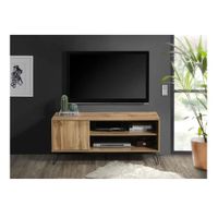 Mesa de TV Rústica 50"" Jericó TU MESITA Melamina 18mm color Duna 1 puerta