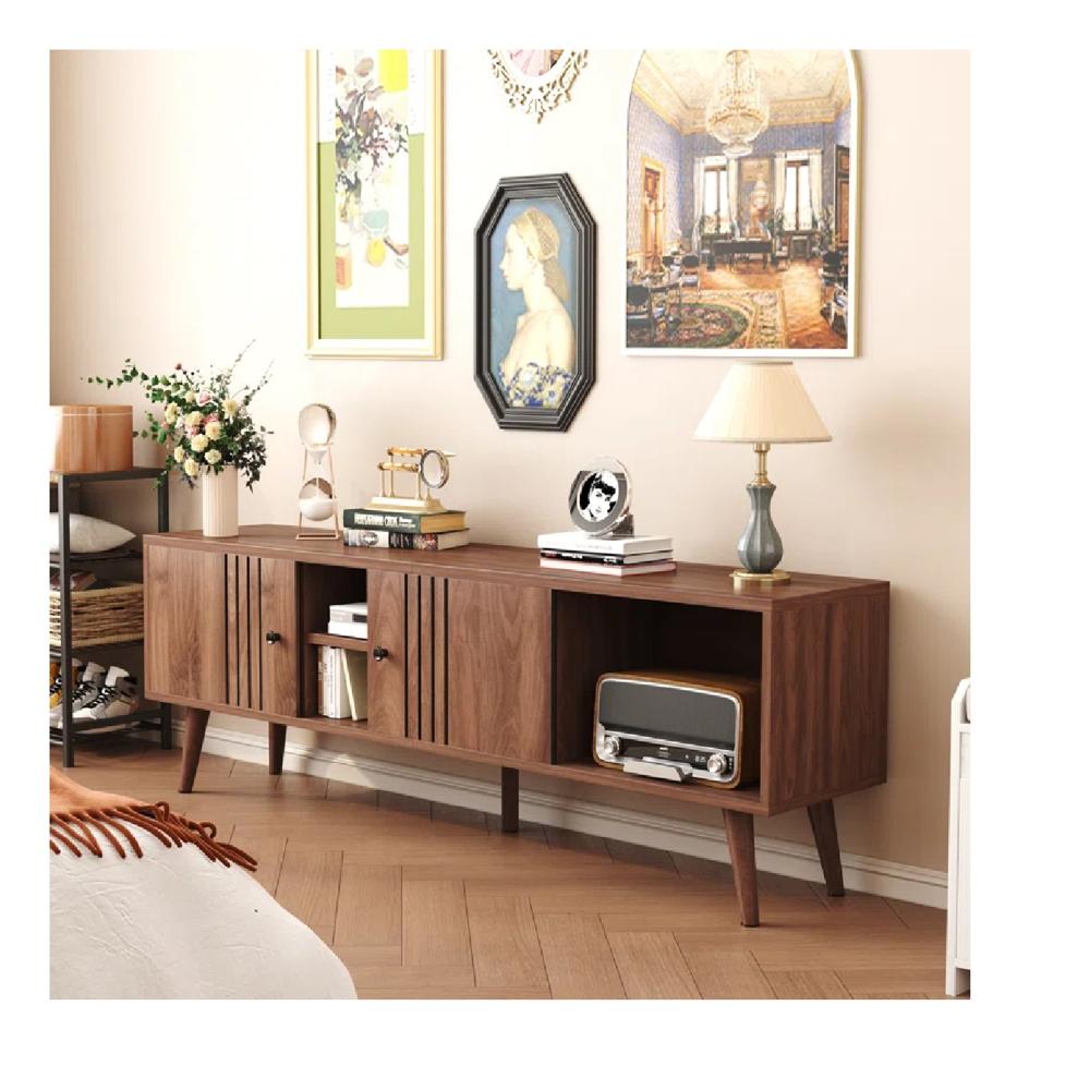 Mesa Moderna de TV 65"" Kassini TU MESITA Melamina 18mm Marrón 2 puertas corredizas