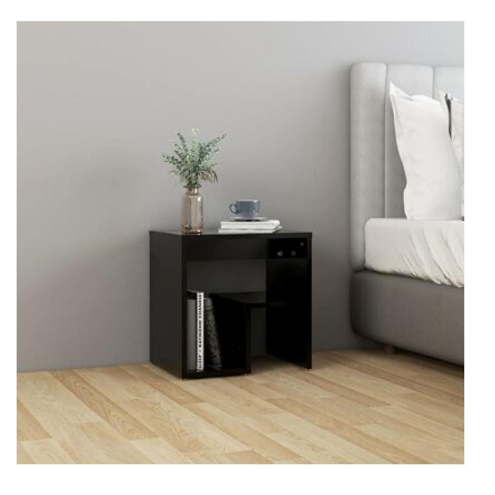 Mesita de Noche Thiago TU MESITA Melamina 18mm color Negro