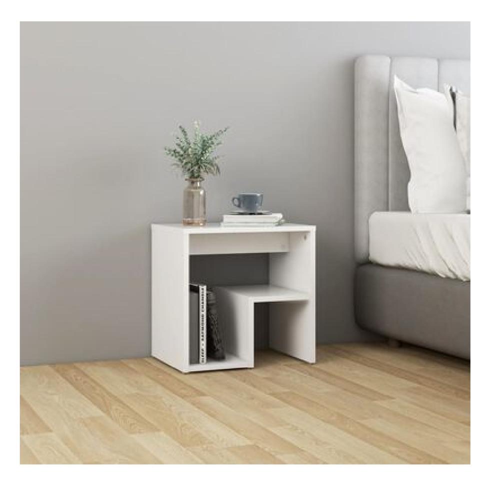 Mesita de Noche Thiago TU MESITA Melamina 18mm color Blanco