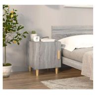 Velador Mesa de Noche Malibú TU MESITA color Gris 1 puerta melamina 18mm