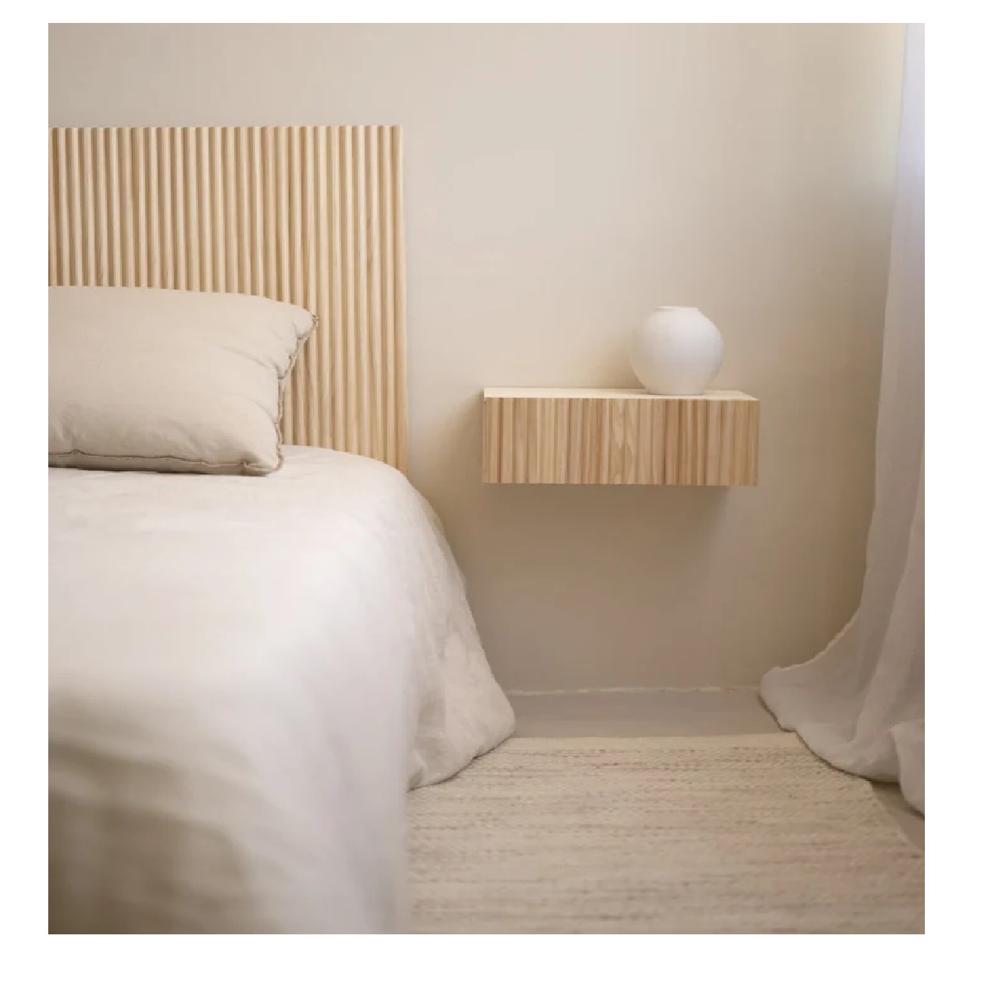 Velador Flotante Amón TU MESITA 1 cajón Melamina 18mm color Duna