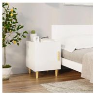 Velador Mesa de Noche Malibú TU MESITA color Blanco 1 puerta melamina 18mm