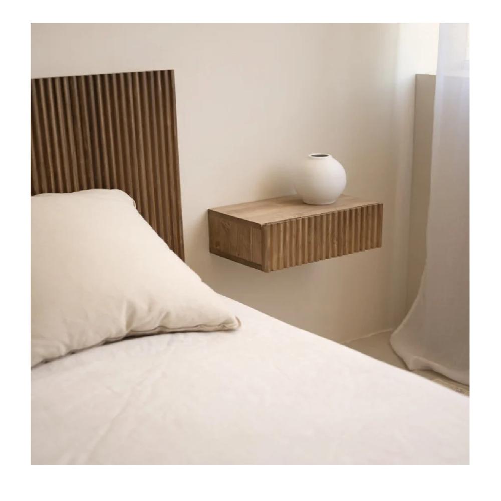 Velador Flotante Amón TU MESITA 1 cajón Melamina 18mm color Marrón