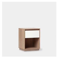 Mesa de Noche Velador Dibu TU MESITA Melamina 18mm 1 puerta color Marrón/Blanco