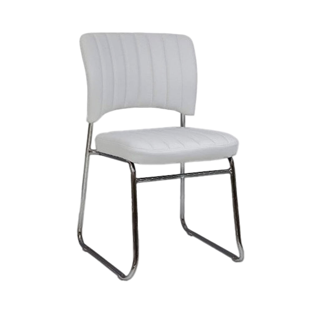 Silla de Visita Fija Iso Pu Blanco Ofideas