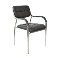 Silla de Visita Fija Soft Acolchado Negro Ofideas
