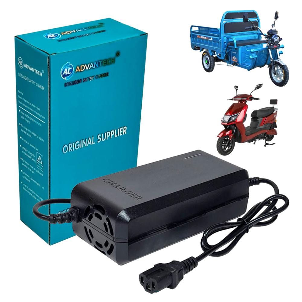 Cargador Para Moto Eléctrica de 60V 32Ah con Batería Plomo Acido