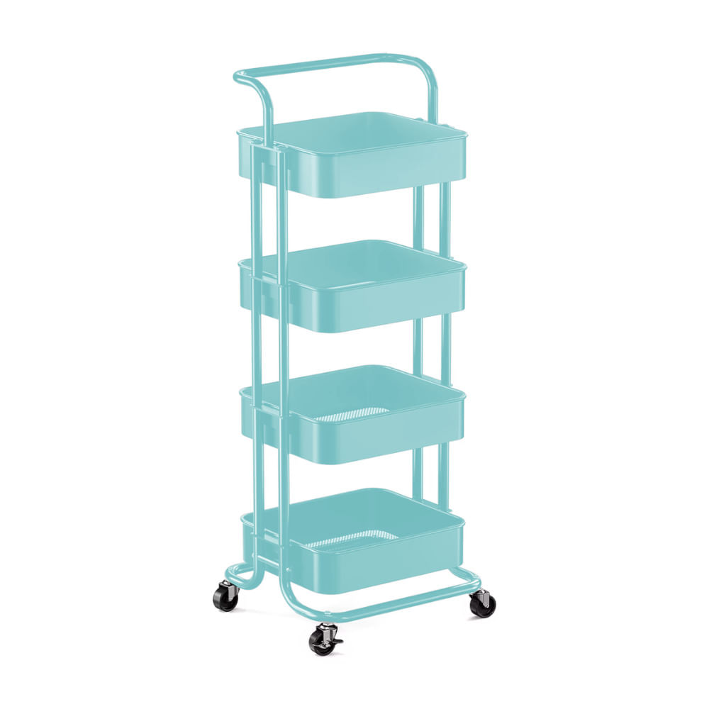 Estante Organizador Multiusos 4 Niveles Pasamanos con Ruedas