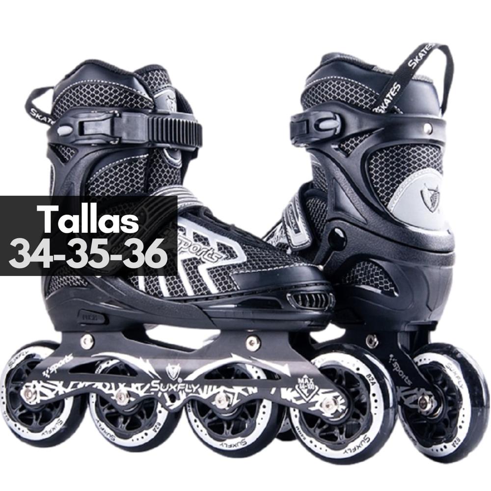 Patines Big Wheels Velocity Skates - BK - Tallas 34-35-36 Expandibles