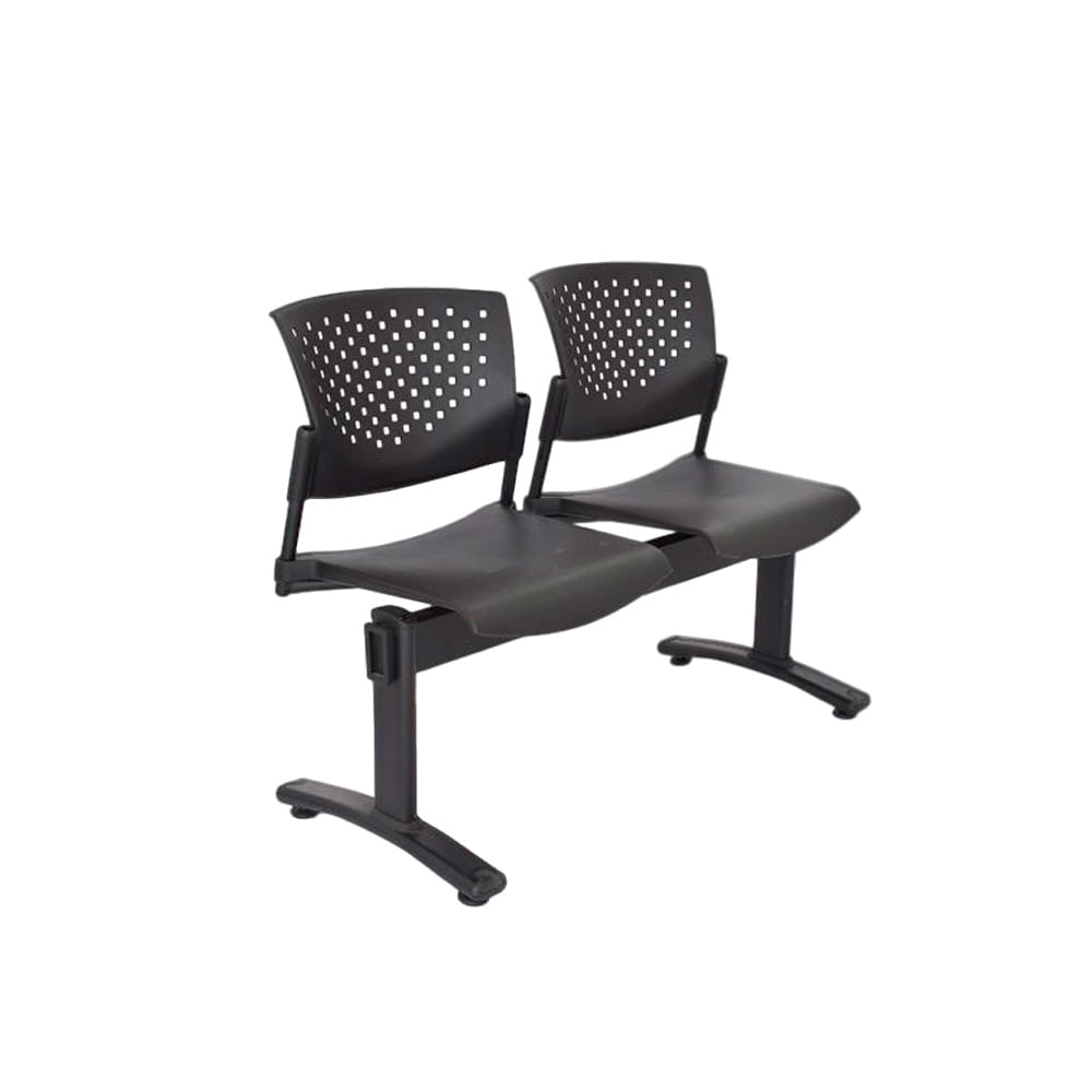 Banqueta de Espera - Tandem Butterfly 2 Asientos Color Negro Ofideas