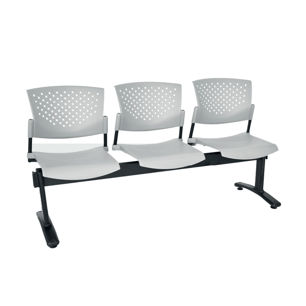 Banqueta de Espera - Tandem Butterfly 3 Asientos Color Gris Ofideas