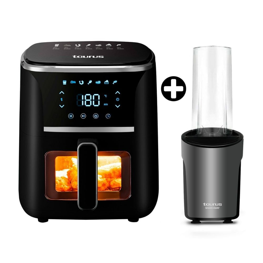 Combo Taurus: Freidora de Aire Silver 5L + Licuadora Shake Away 2.0