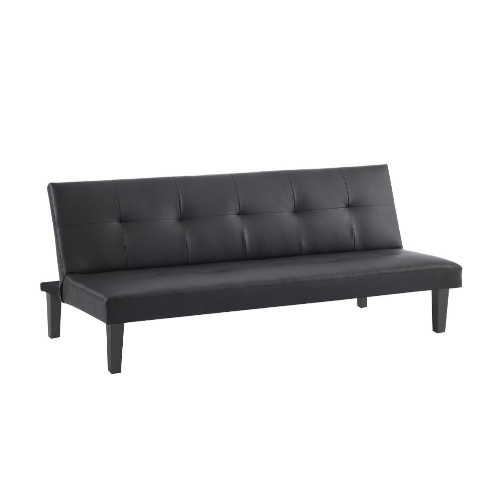 Futon Nuevo Arizona Cuero Pu Negro Orange Futon Nuevo Arizona Cuero Pu Negro Orange