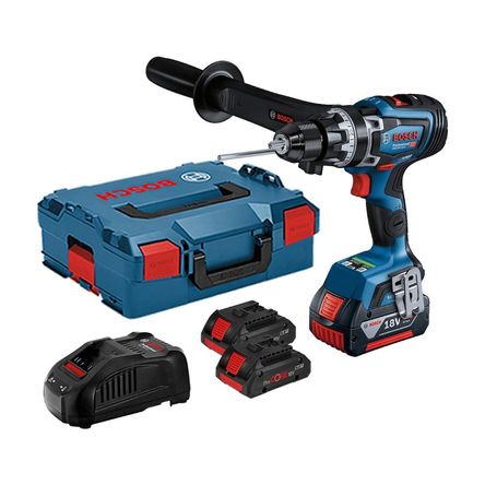 Taladro Percutor GSB 18V-150 C Biturbo Bosch + 2 Baterías + Cargador + Maletín