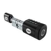 Cerradura Digital Cilindro Biométrico Acero Negro Yale