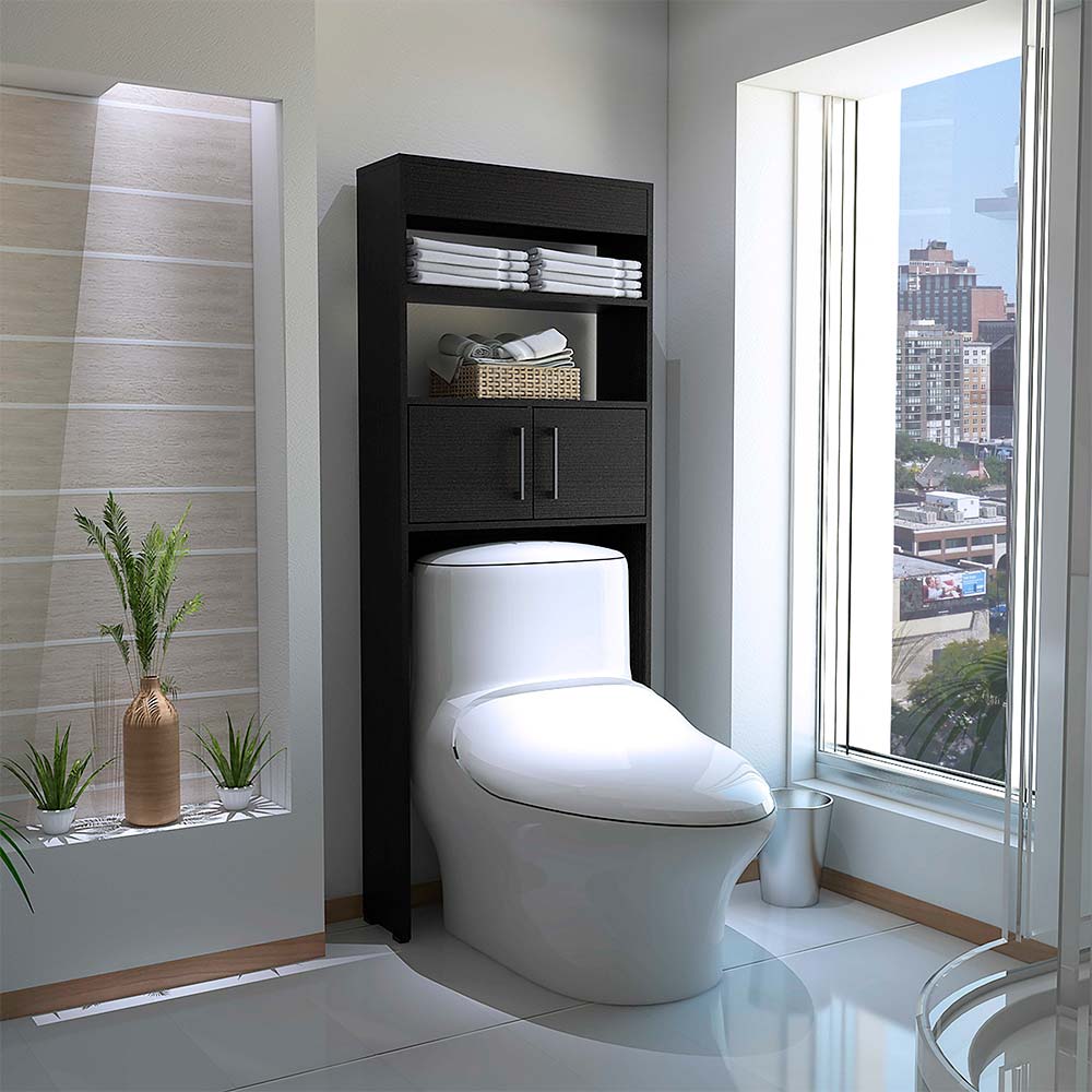 Organizador de Baño Madrid Wengue Tuhome Melamina Negro