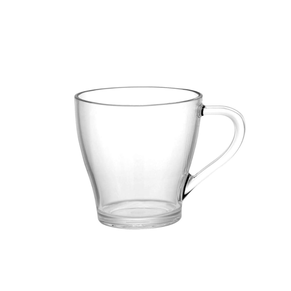 Juego de 6 Tazas de Vidrio Estilo Curvo 230 ml