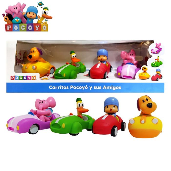 Juguete Set Vehículos Pocoyo sus Amigos 4pcs Promart
