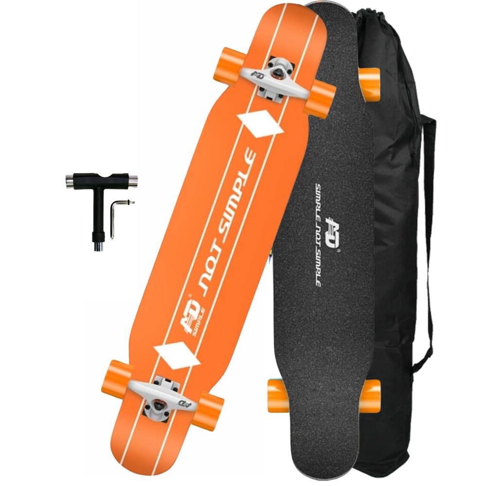 Skate Longboard 42'' Dancing Cruising Downhill - Orange