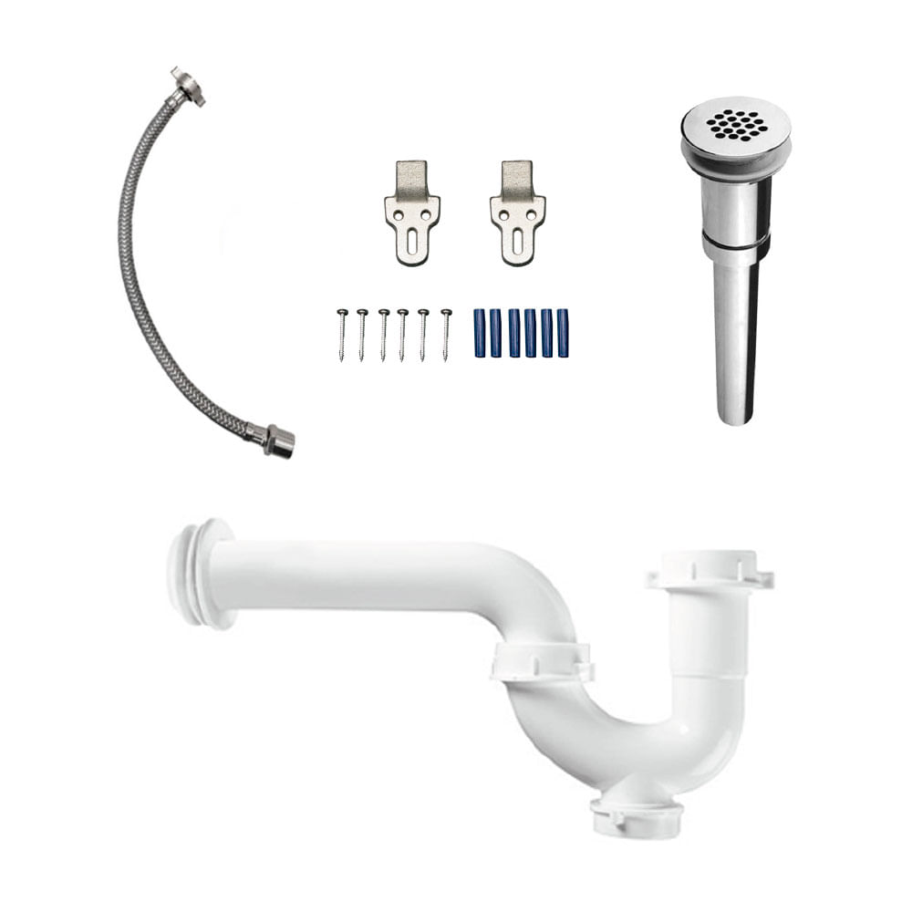 Set de Instalación para Lavatorio Vainsa Gris de Excelente Calidad Set de Instalación para Lavatorio Vainsa Gris de Excelente Calidad