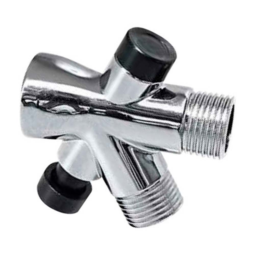 Válvula Desv Italgrif para Ducha y Teléfono Cromada ABS Plata