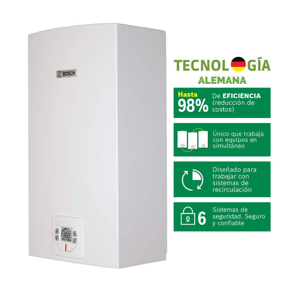 Terma a Gas Comercial 30L Bosch Therm 8000 Blanco Terma a Gas Comercial 30L Bosch Therm 8000 Blanco