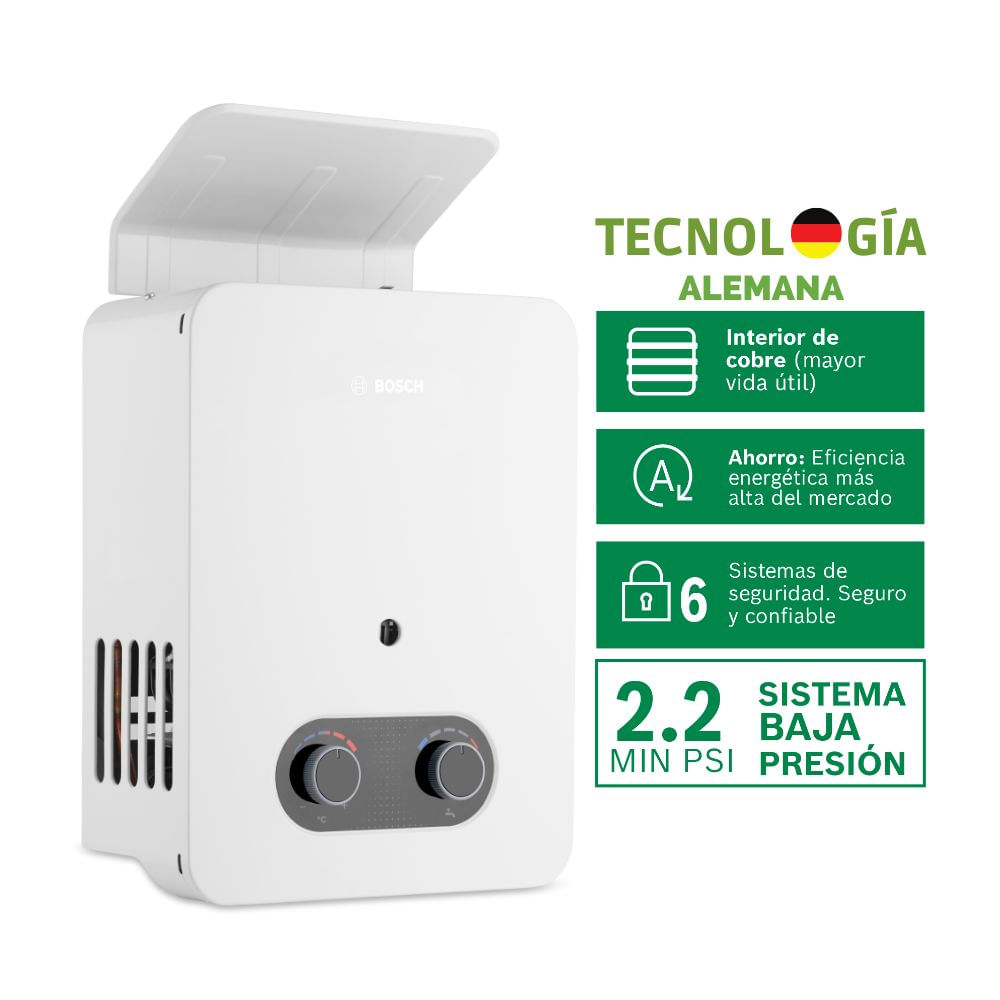 Terma a Gas Bosch GLP Vital 5.5L Baja Presión