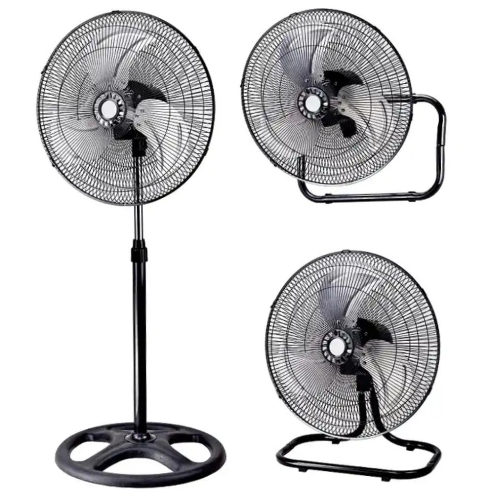 Ventilador Semi-industrial 18 pulgadas Aspas de Metal 3 en 1 Piso Mesa Pared