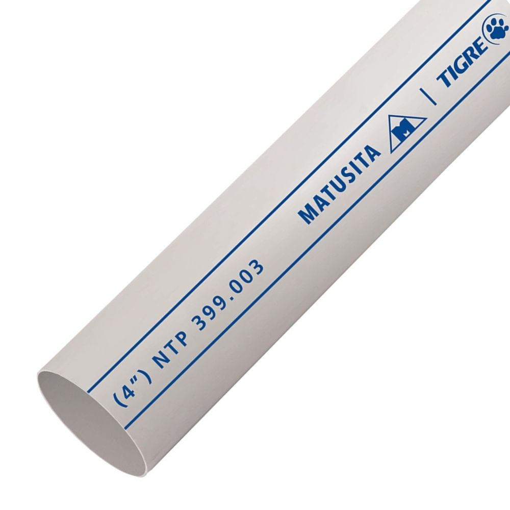 Tubo 4"" 3m Desague Liviano Matusita Tigre