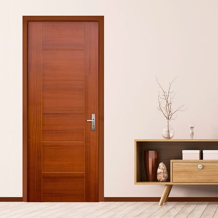 Puerta enchapada Sapelli Natural Opera 40x90x2.07 Dimfer