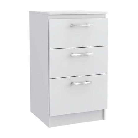 Mueble bajo 3 cajones Manchester Blanco Tuhome Mueble bajo 3 cajones Manchester Blanco Tuhome