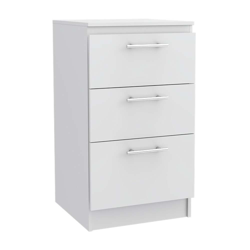 Mueble bajo 3 cajones Manchester Blanco Tuhome